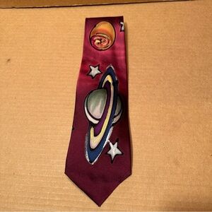 Hand painted Robert Daskal necktie signed by the artist, Rob Viscont. 100% silk.